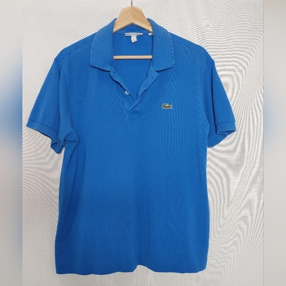Lacoste Men's Classic Fit L.12.12 Original Piqué Polo Cotton Blue Short Sleeve L - Picture 2 of 9